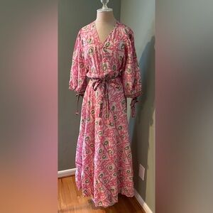 Pink Floral Maxi Dress